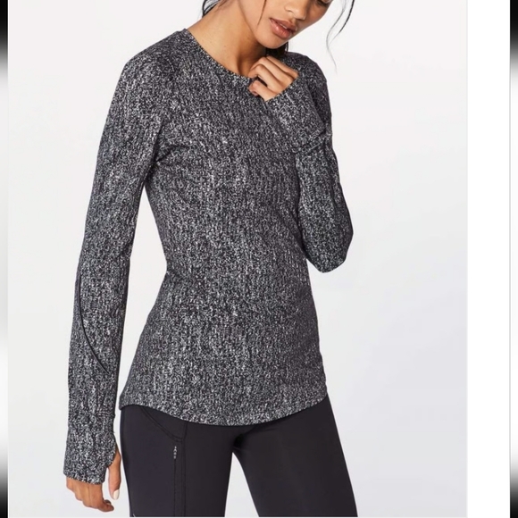 lululemon athletica Tops - lululemon athletica Black and Gray Long Sleeve Tee